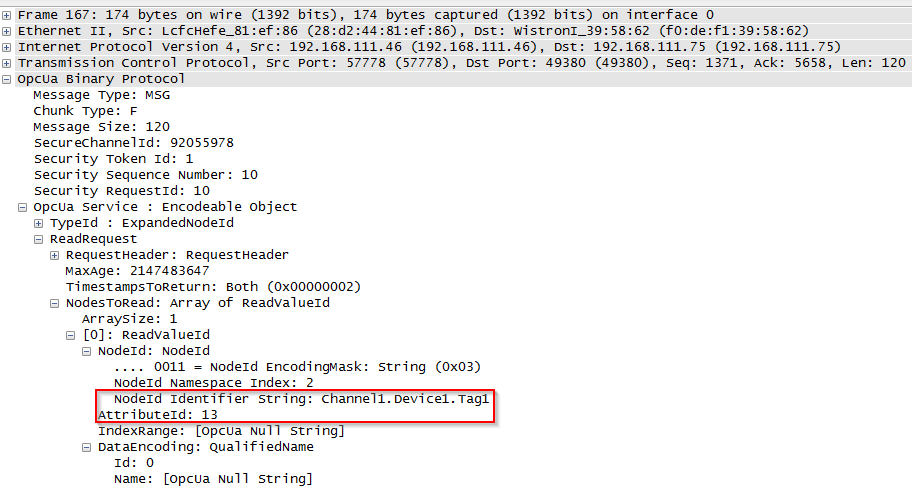 探索OPC UA（二）：使用Wireshark分析OPC UA通信