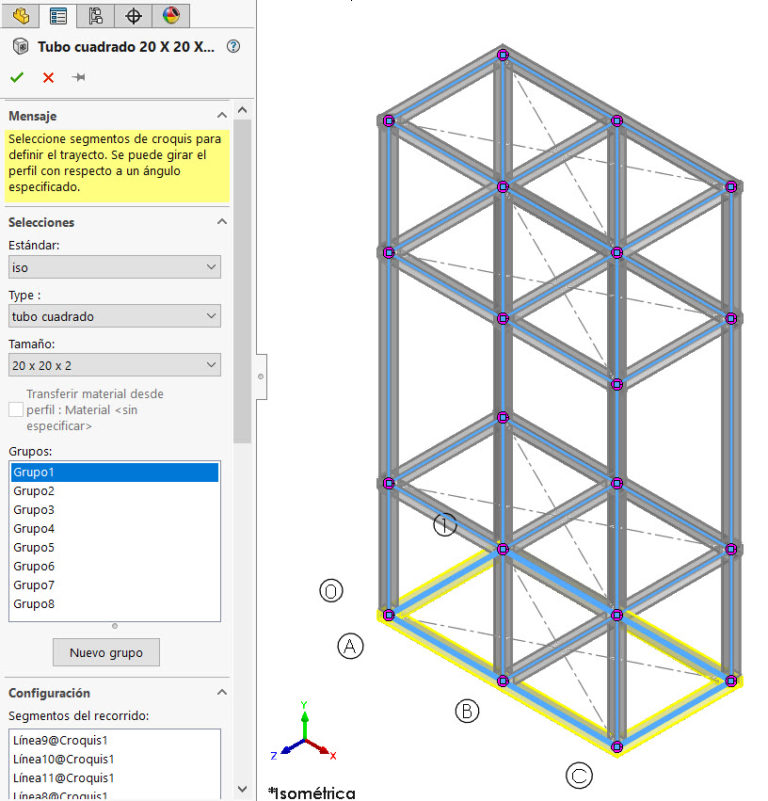 使用SOLIDWORKS 格系统快速创建结构件草图