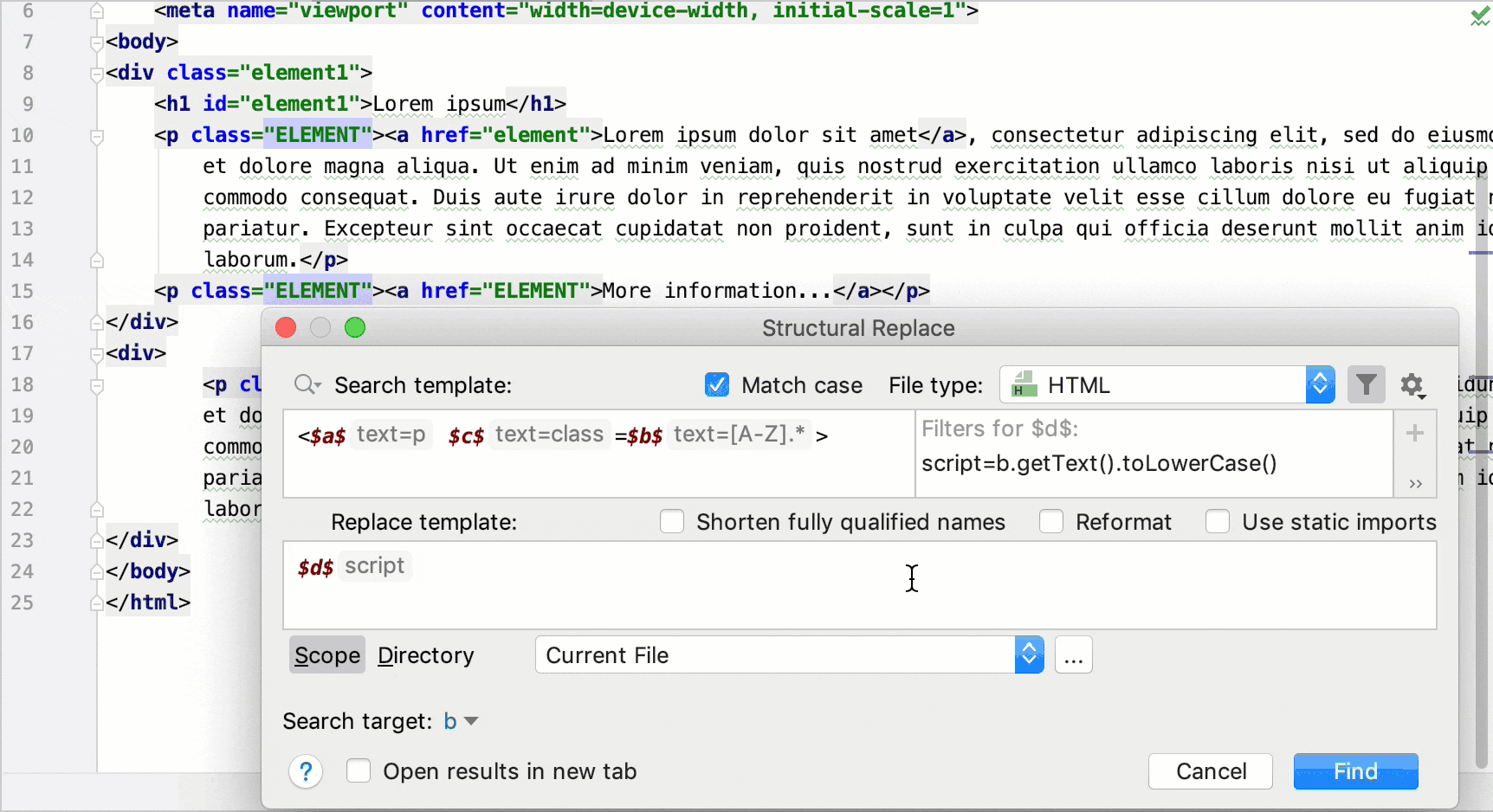 Java开发工具IntelliJ IDEA使用源代码系列教程（十）：结构搜索和替换示例