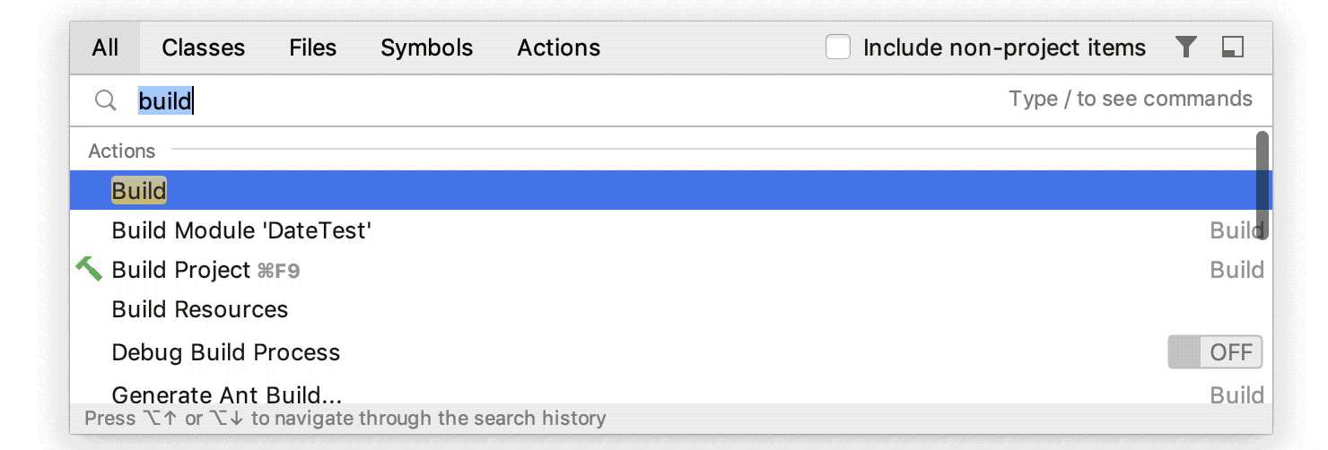 Java开发工具IntelliJ IDEA使用源代码系列教程（十一）：按名称搜索目标（到处搜索）