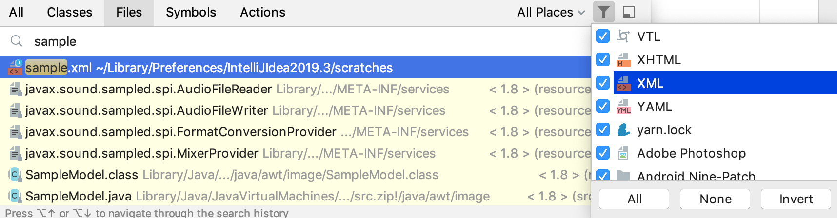 Java开发工具IntelliJ IDEA使用源代码系列教程（十一）：按名称搜索目标（到处搜索）