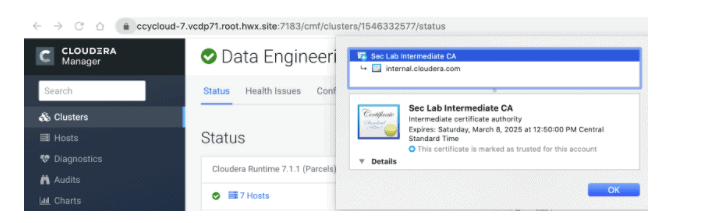 Cloudera Manager用户界面
