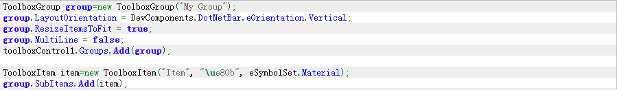 DotNetBar for Windows Forms使用教程：ToolboxControl使用方法介绍