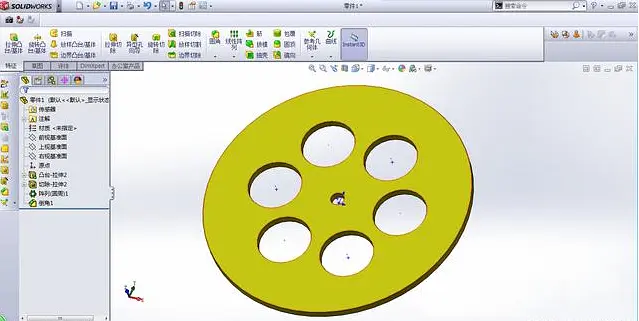 SOLIDWORKS中圆周阵列如何操作