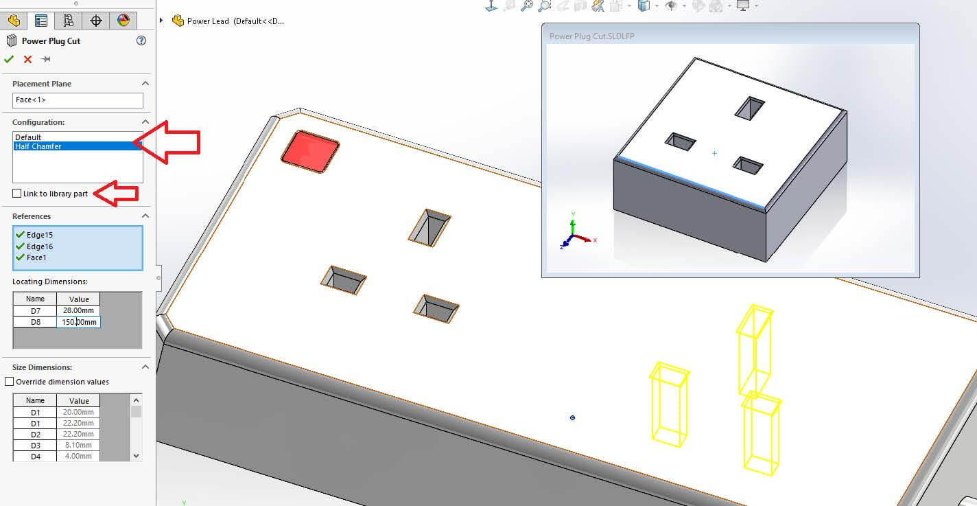 如何在SOLIDWORKS中创建库特征？