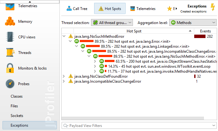 JProfiler v 11.1 在macOS和Linux上添加了没有安全点偏差的异步采样模式