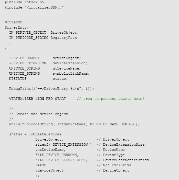 代码混淆系统Code Virtualizer操作详解：在设备驱动程序中插入保护宏