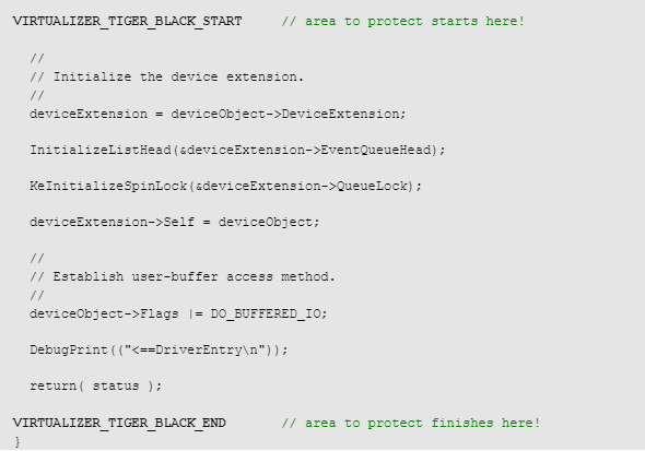 代码混淆系统Code Virtualizer操作详解：在设备驱动程序中插入保护宏