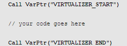 代码混淆系统Code Virtualizer操作详解：在Visual Basic本机中插入保护宏