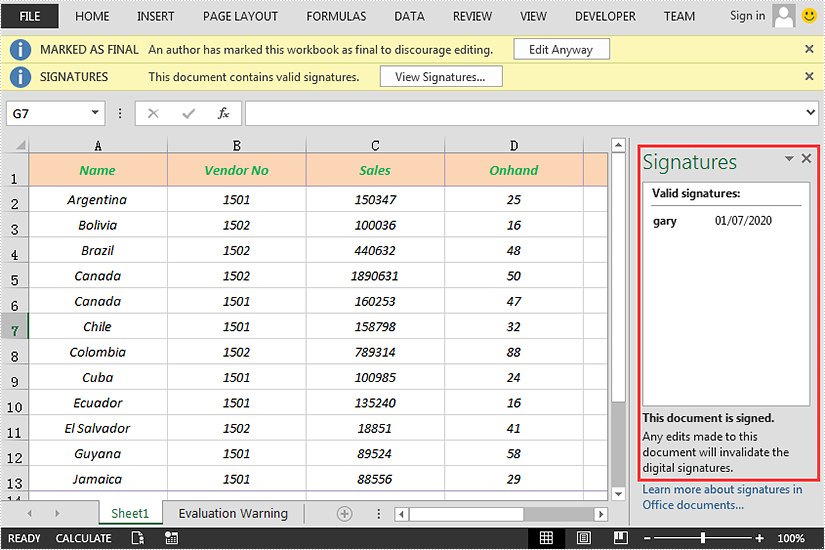 Excel .NET组件Spire.XLS教程：在Excel中添加和删除数字签名