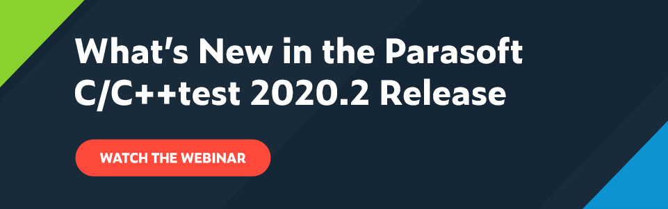 Parasoft C/C++test 2020.2新版本增强了现代动态工作流程