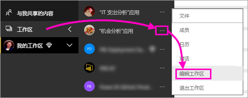 编辑工作区