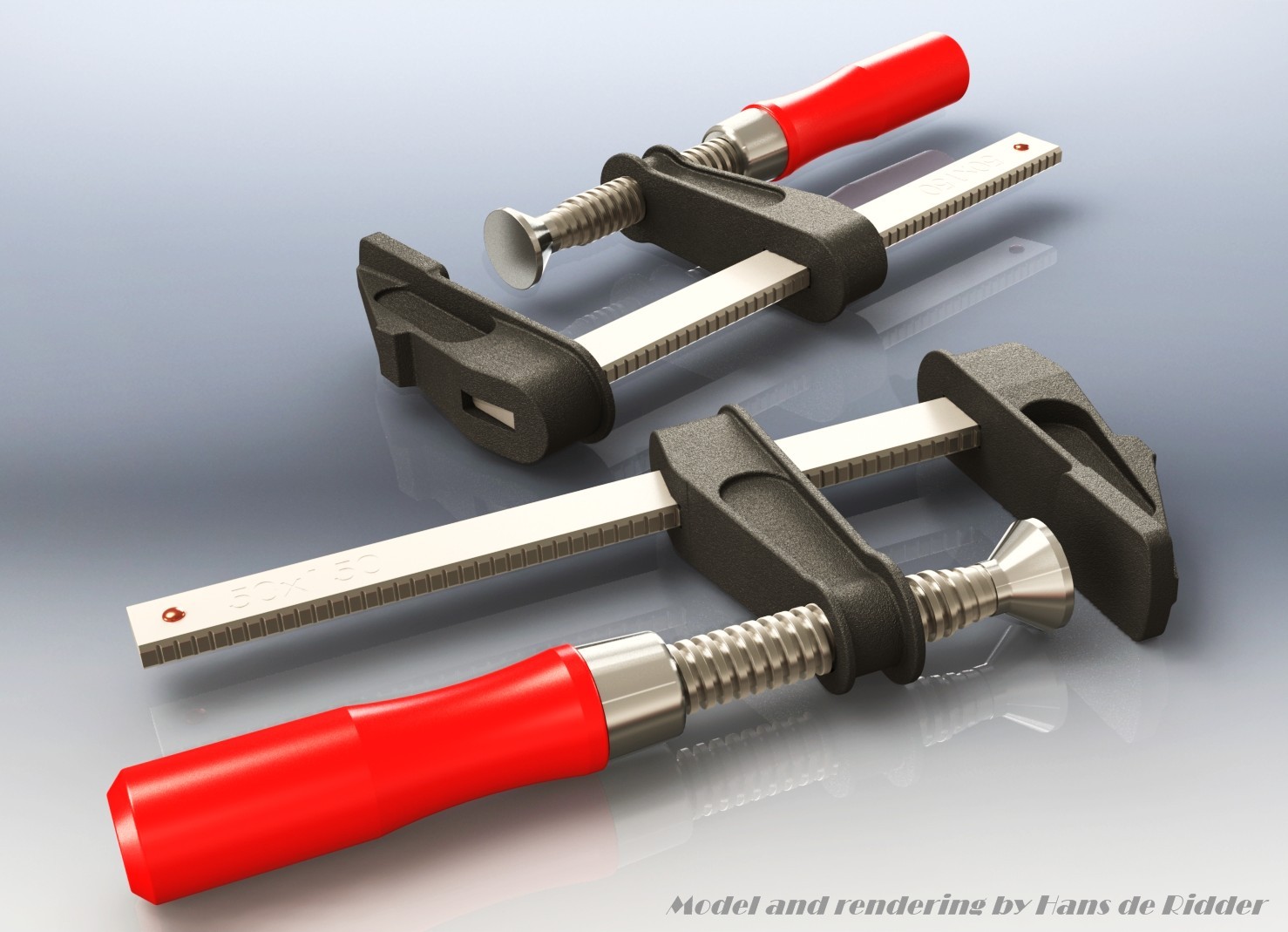 SolidWorks模型分享：木工夹，F夹模型 免费下载