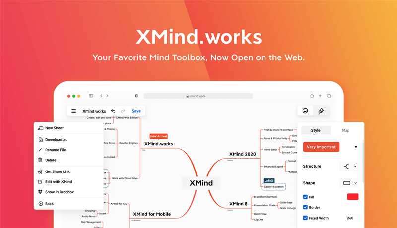 随时随地创建思维导图，XMind现在在 上开放！