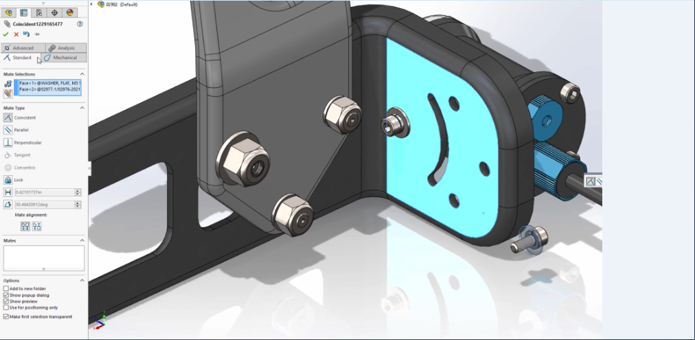SOLIDWORKS 2021版中的新装配生产力工具