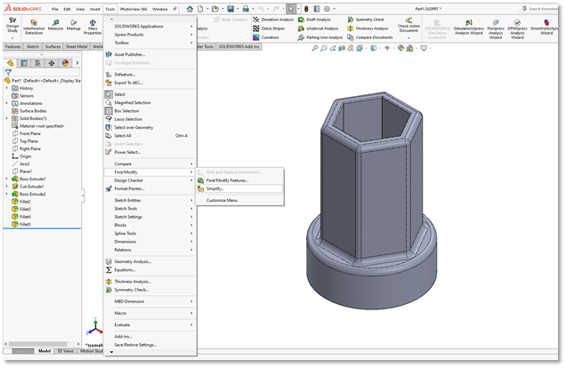 SOLIDWORKS中的简化实用程序你了解多少？