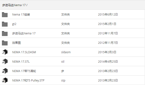 SolidWorks模型分享：步进马达Nema17 免费下载