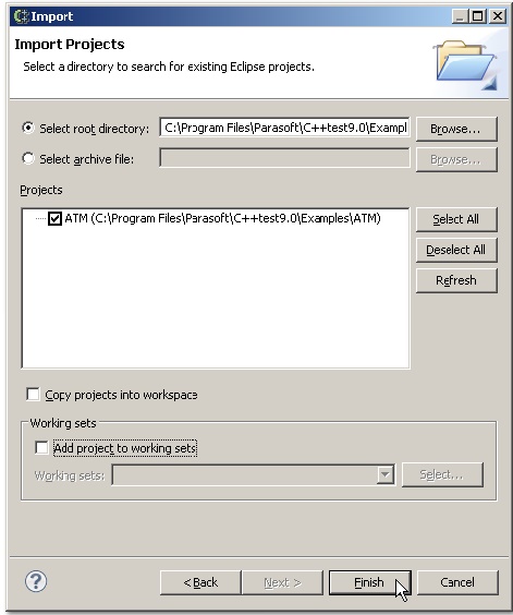 Parasoft C/C++test （Eclipse）2020.2系列教程：创建一个C ++ test项目
