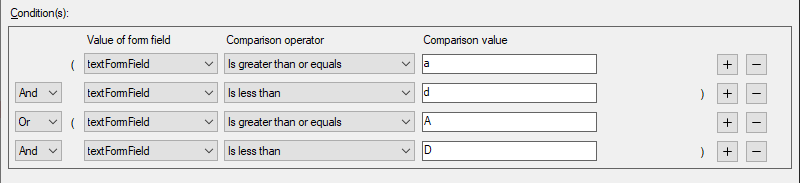 TX Text Control系列教程—Windows Forms：如何为文本和选择表单字段创建条件