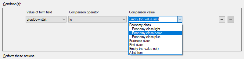 TX Text Control系列教程—Windows Forms：如何为文本和选择表单字段创建条件