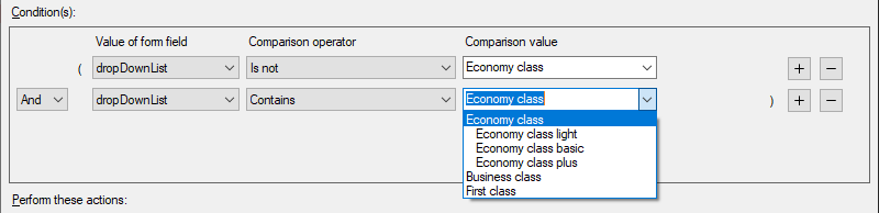TX Text Control系列教程—Windows Forms：如何为文本和选择表单字段创建条件