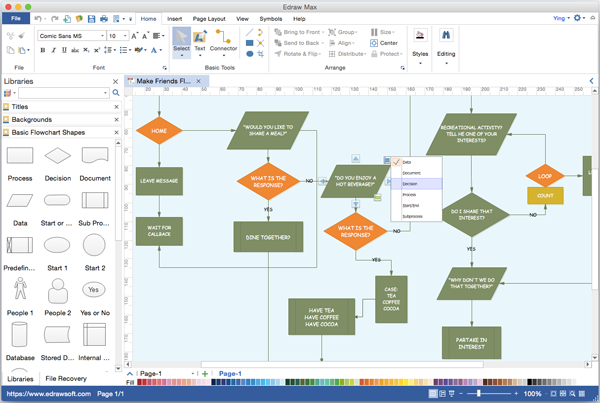 比Microsoft Visio更快捷，适用于Mac的组织流程图制作工具——Edraw Max