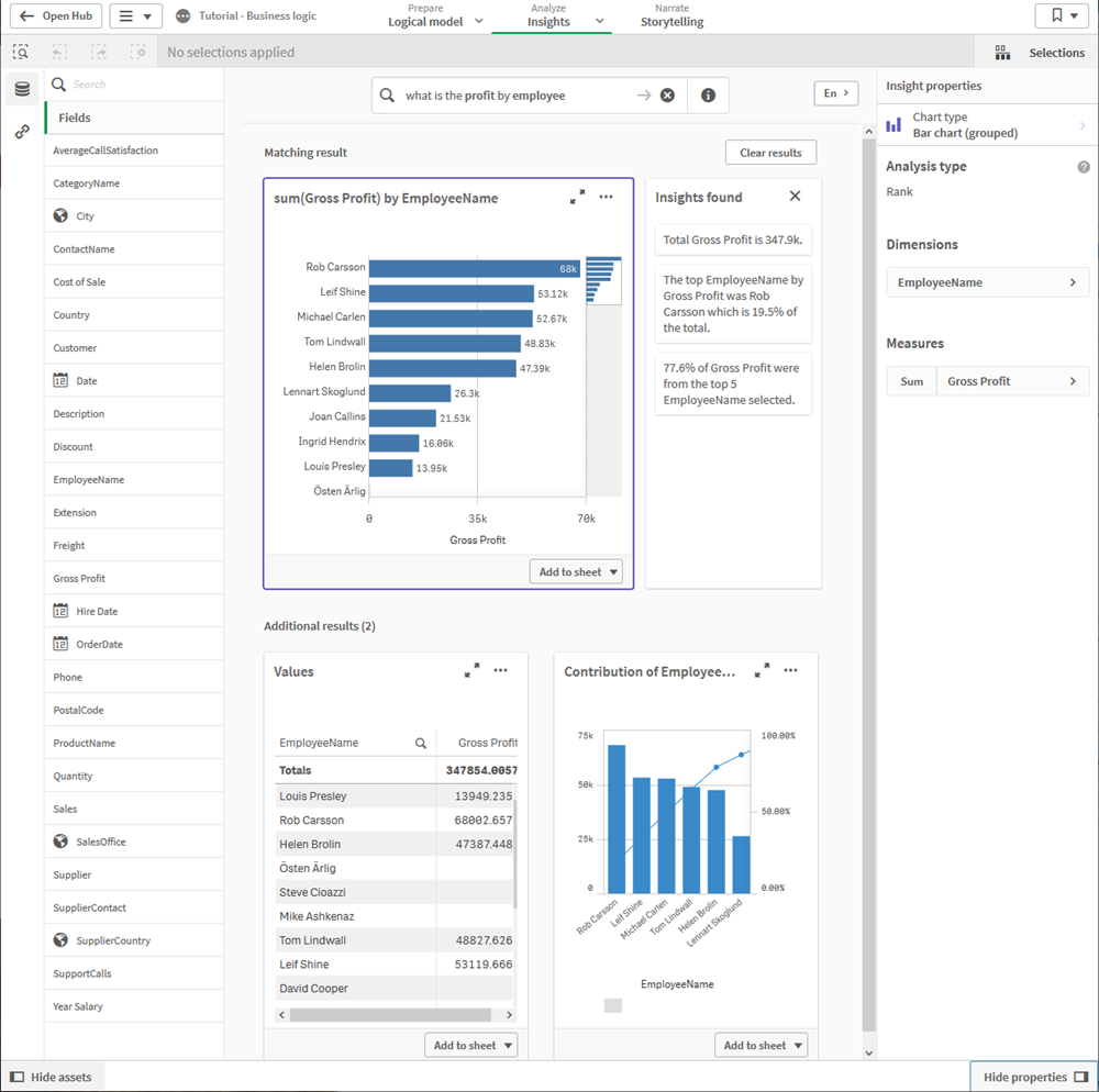 BI工具 Qlik 教程：自定义字段和组