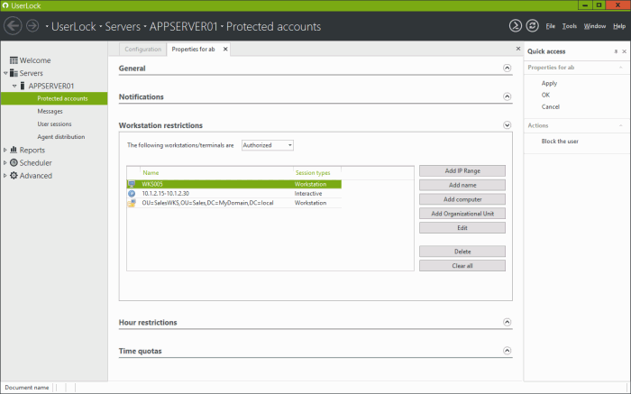 Windows 络守门人UserLock教程：用户访问控制-工作站限制