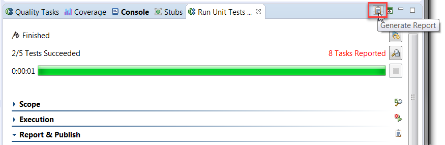Parasoft C/C++test （Eclipse）2020.2系列教程：生成单元测试 告