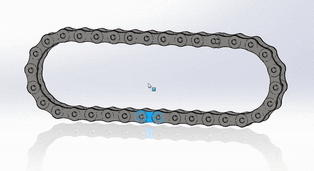 【SolidWorks免费模型下载】：自行车链条  免费模型下载