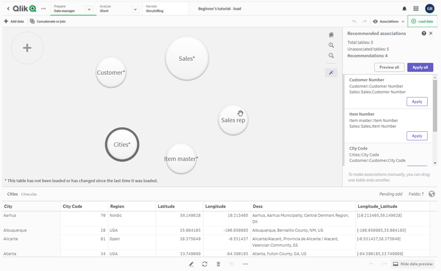 BI工具 Qlik 教程：构建分析应用程序（一）
