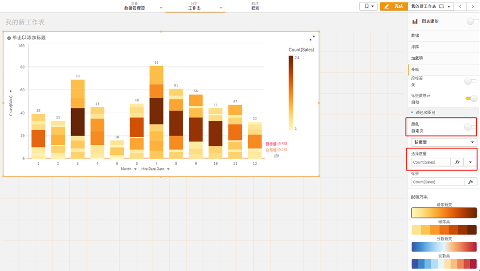 Qlik Sence如何创建条形图