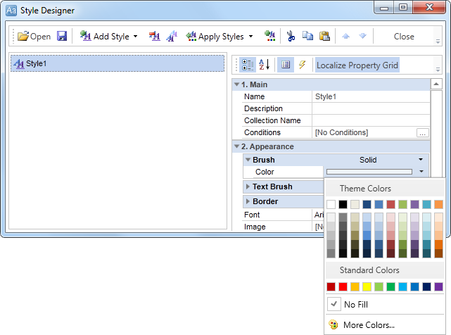 Stimulsoft Reports用户手册：在页面上使用交叉表报告