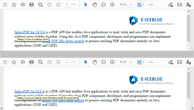 国产PDF格式处理控件Spire.PDF功能演示：在 Java 中删除或更新 PDF 中的超链接