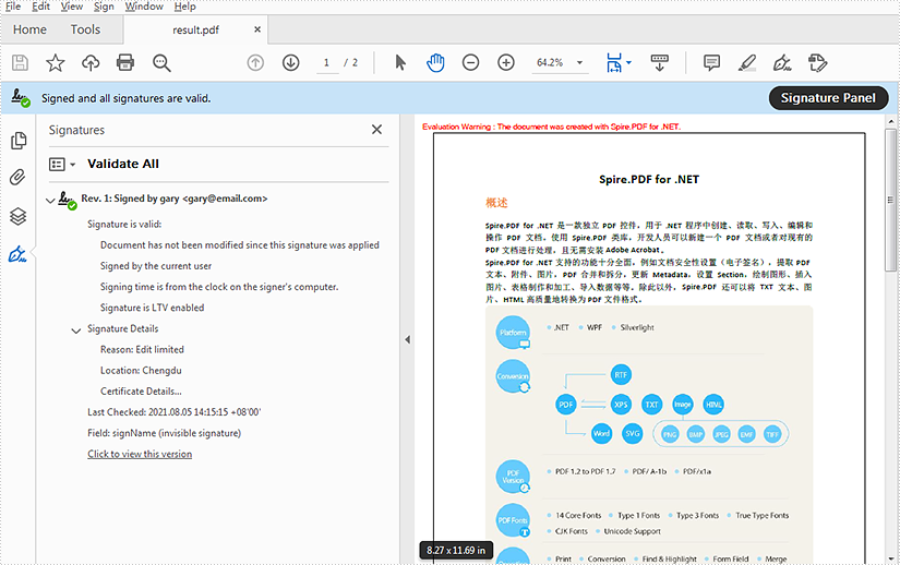 国产PDF管理控件Spire.PDF使用教程：使用C#在 PDF 中添加不可见数字签名