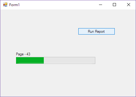 Stimulsoft Reports.Net示例演示：WinForms 类别中显示报表构建进度