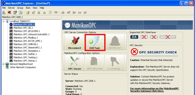 使用OPC Client (MatrikonOPC Explorer)方法