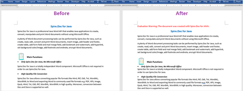 国产Word格式处理控件Spire.Doc功能演示：使用Java将 RTF 和 Word Doc/Docx 互相转换