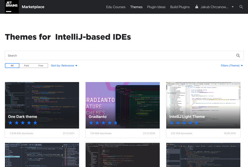 如何设置基于IntelliJ中IDE的主题 width=