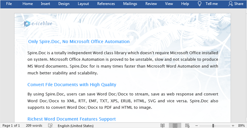国产Word格式处理控件Spire.Doc功能演示：在Java中将 Word 转换为 XPS、XML、RTF、TXT 和 SVG