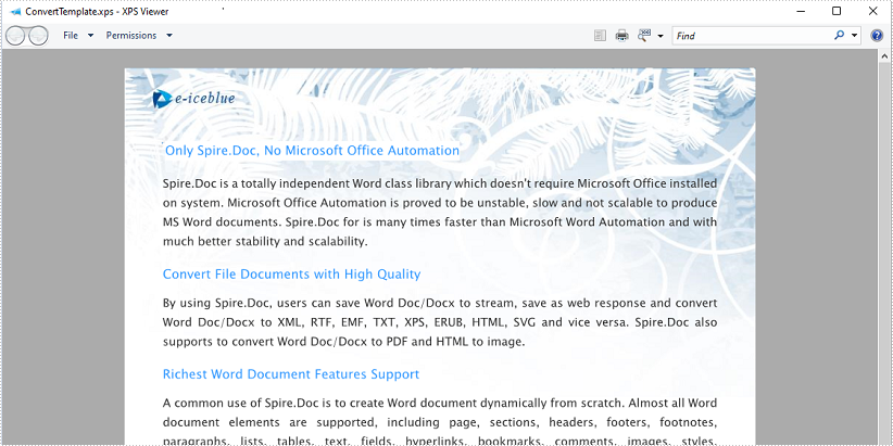 国产Word格式处理控件Spire.Doc功能演示：在Java中将 Word 转换为 XPS、XML、RTF、TXT 和 SVG
