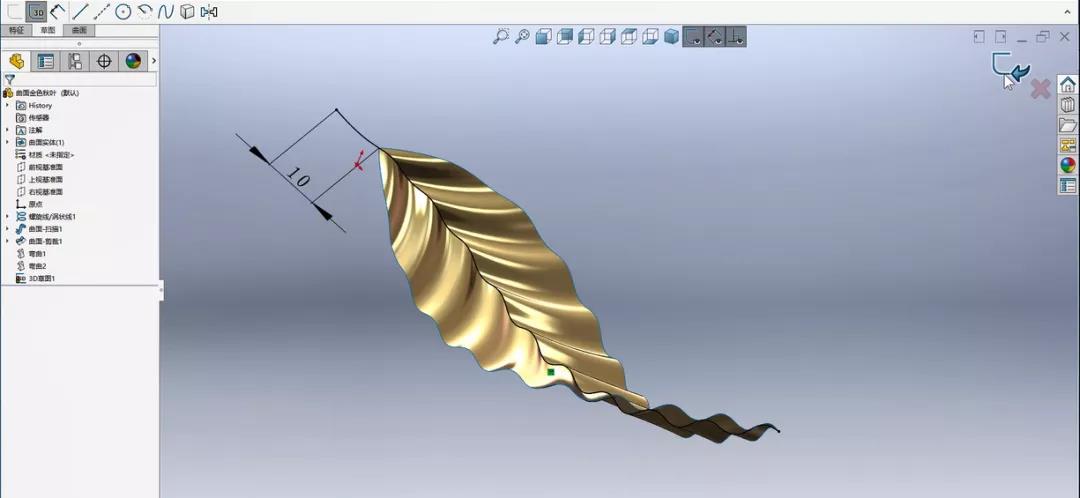 秋风扫落叶，SOLIDWORKS带您体验秋叶曲面建模 | 操作视频