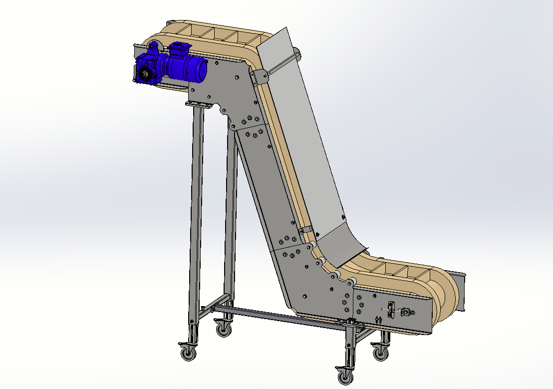 【SolidWorks免费模型下载】：Z型输送带  免费模型下载