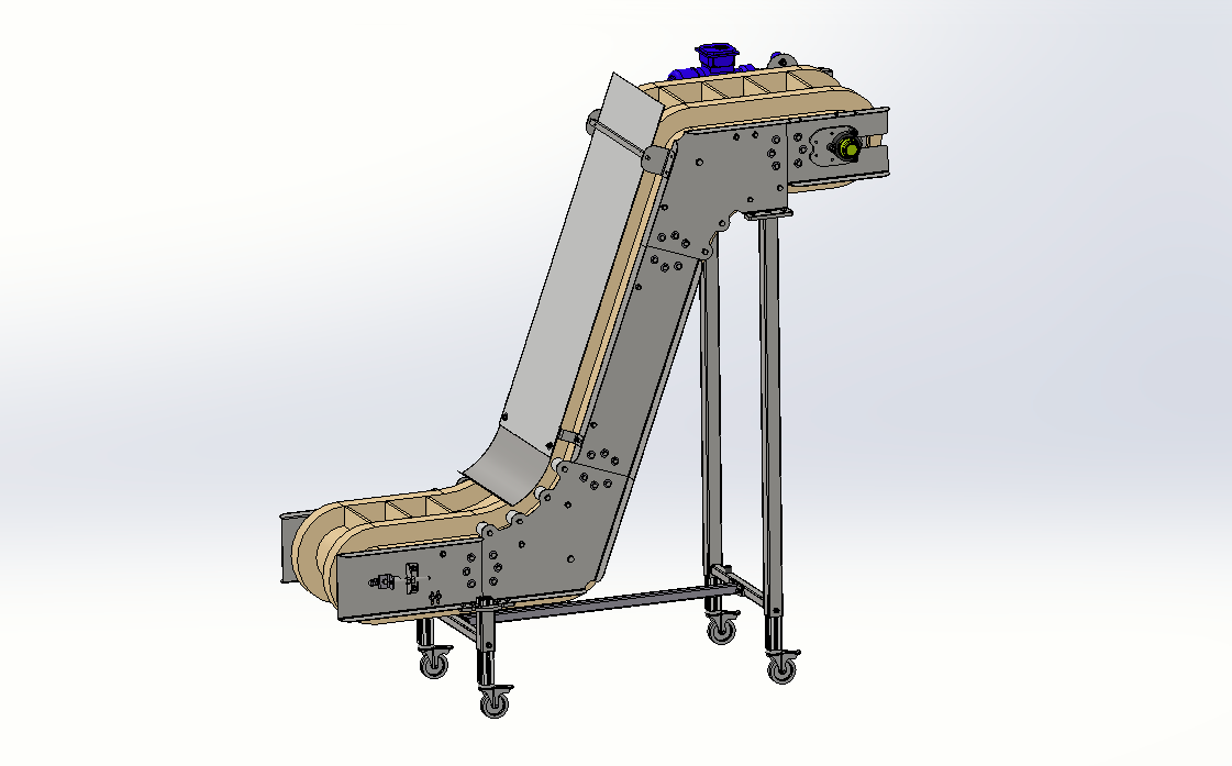 【SolidWorks免费模型下载】：Z型输送带  免费模型下载