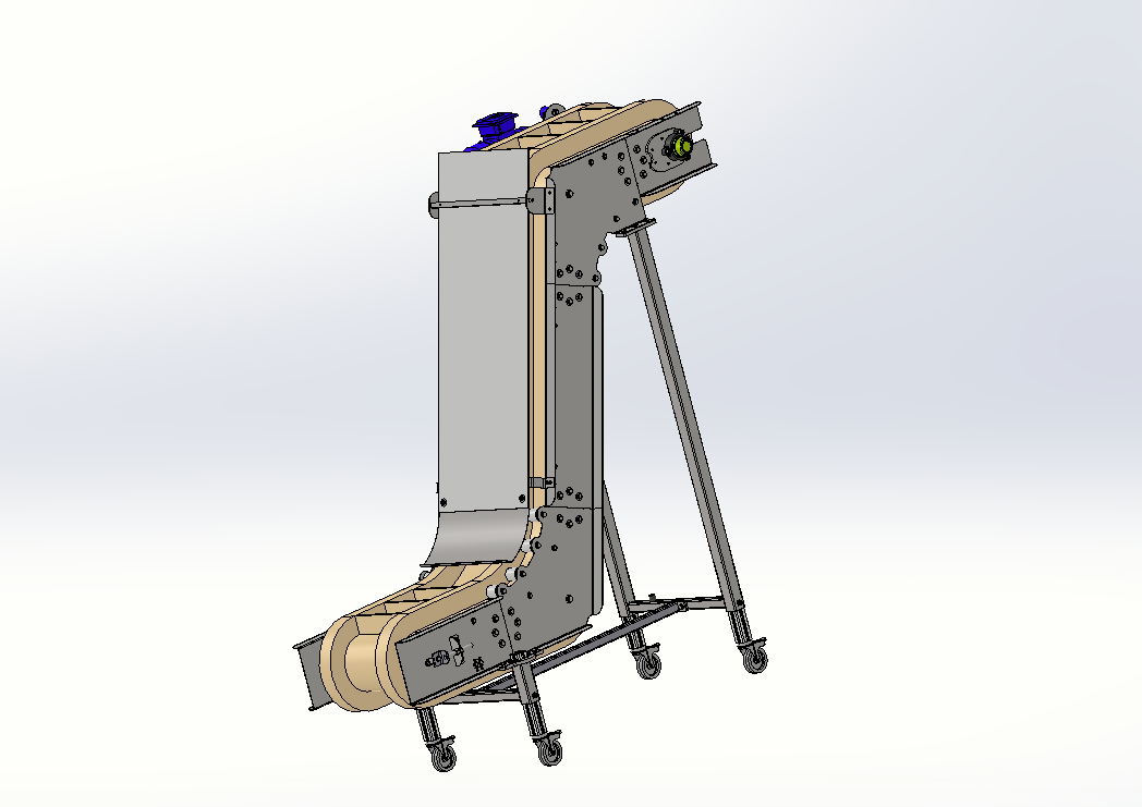【SolidWorks免费模型下载】：Z型输送带  免费模型下载