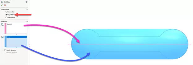 SOLIDWORKS模具工具：分割线和分型线说明