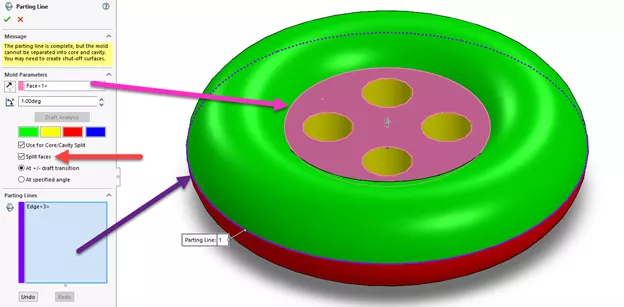 SOLIDWORKS模具工具：分割线和分型线说明