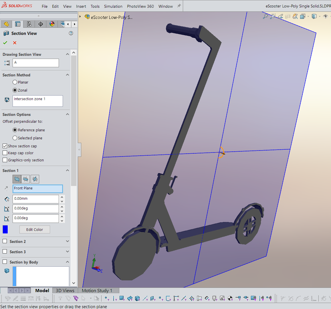 【SolidWorks免费模型下载】：电动滑板车  免费模型下载