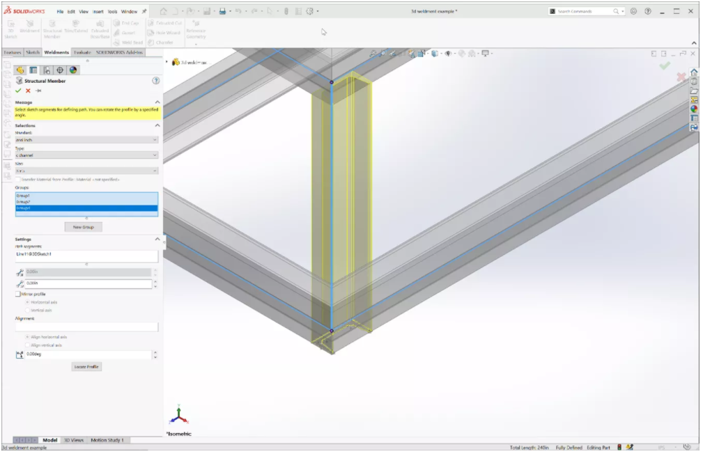 SOLIDWORKS 焊件轮廓和焊件工具指南