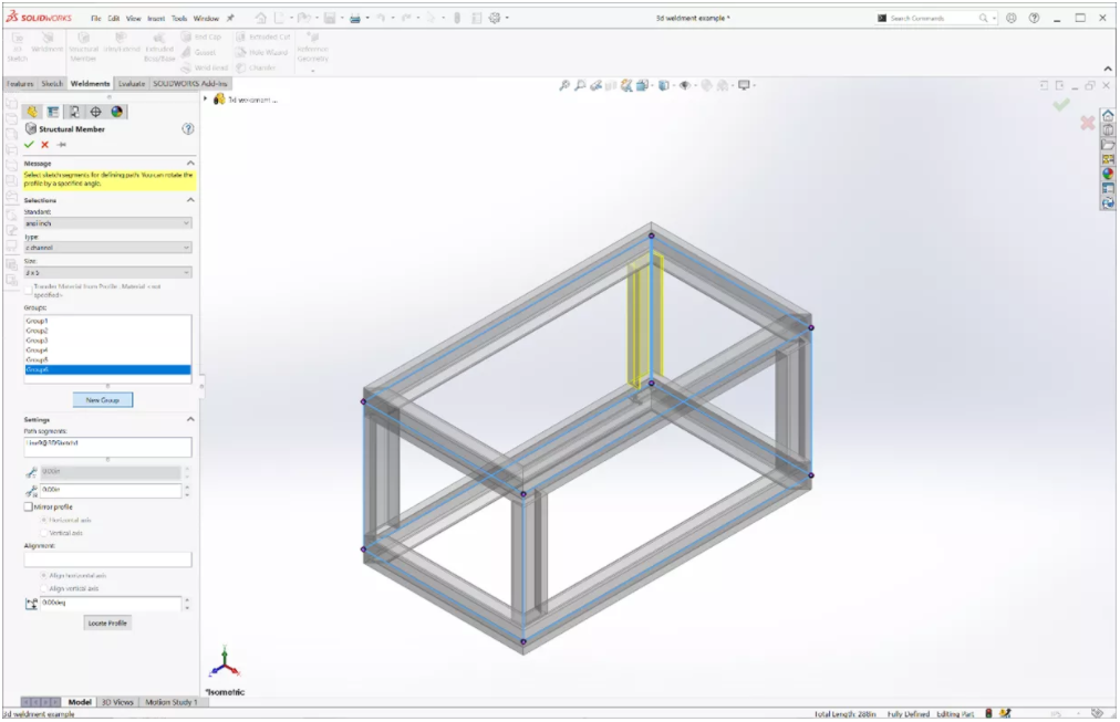 SOLIDWORKS 焊件轮廓和焊件工具指南